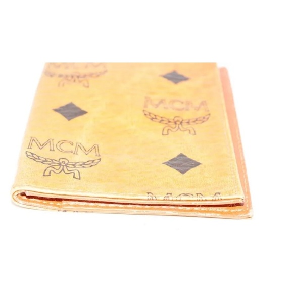 MCM Visetos Card Case Leather Brown Used Authentic GUC - Picture 5 of 8
